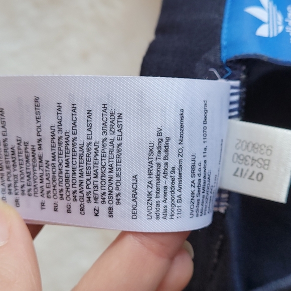 Adidas Dark Blue Camouflage Camo 3 Stripe Black Leggings Small - Picture 7 of 12